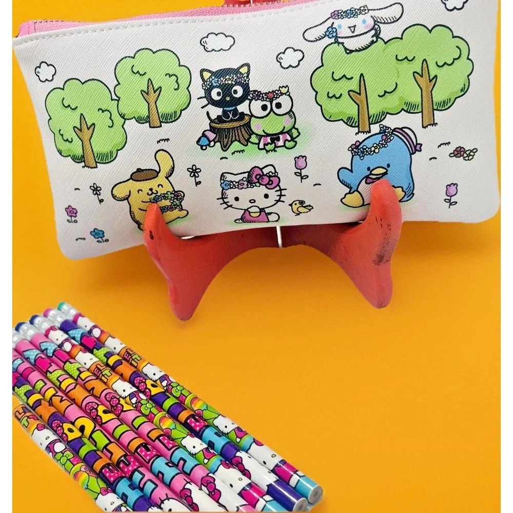 Hello Kitty & Friends‎ Pencil Case&Pencils Sanrio Kawaii School Supplies Zipper